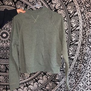 Army green crew neck sweater